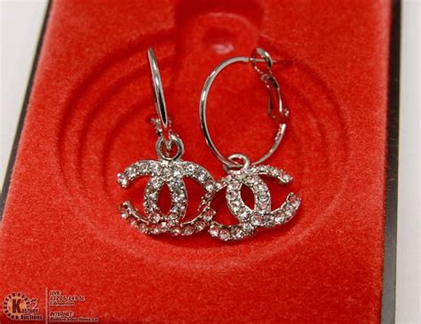 replica chanel rhinestone earrings|knockoff chanel earrings.